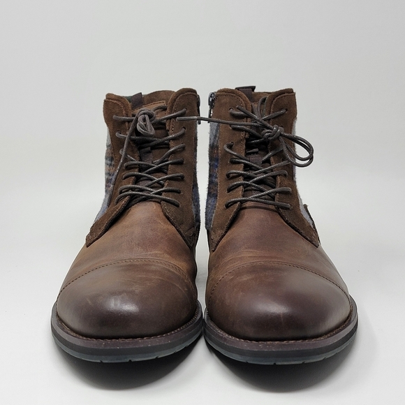STACY ADAMS Men’s Octavius Cap Toe Inside Zip Boots Brown Size 12 Pre-owned main image 9